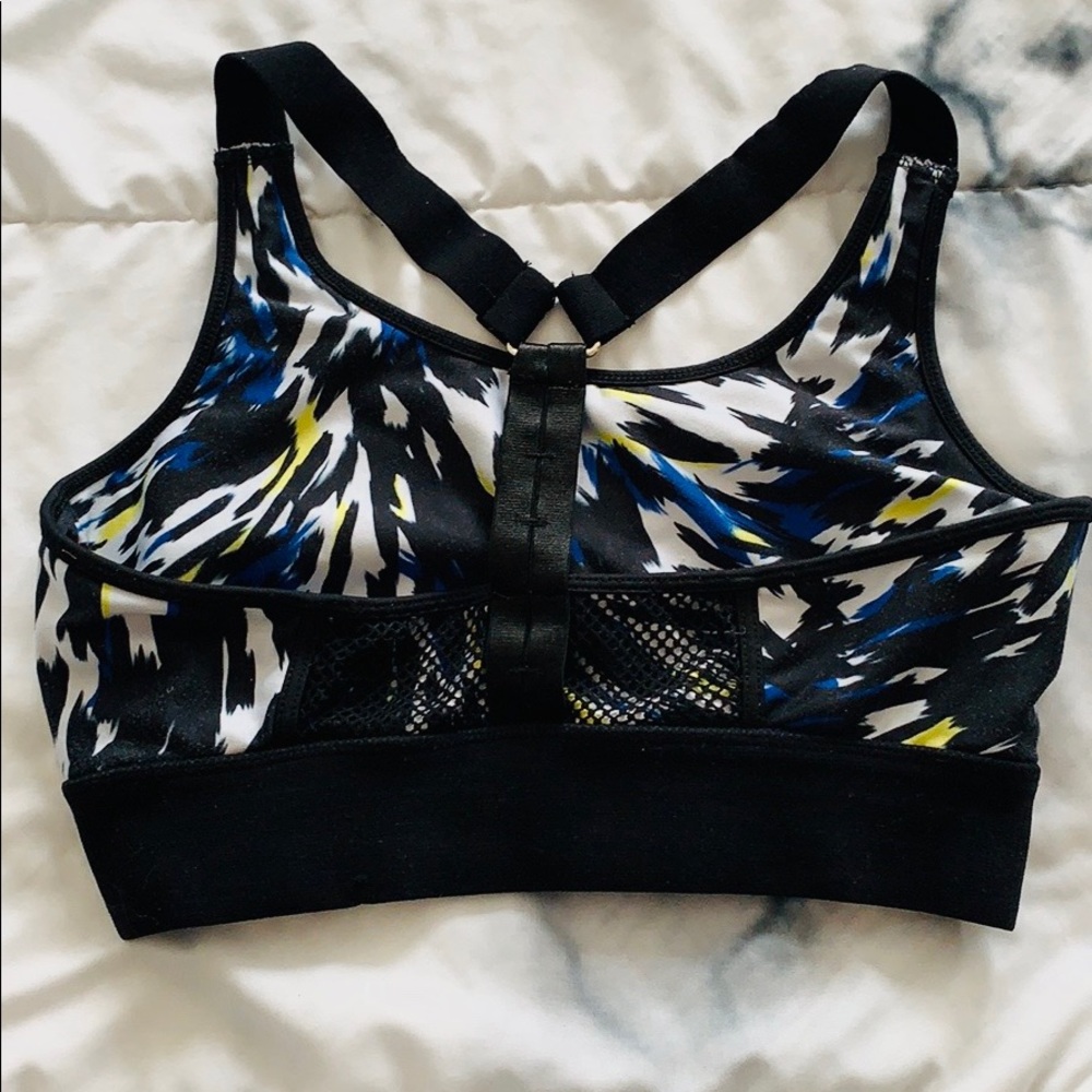 Black/Multi Colour Razorback Sports Bra - Picture 4 of 8